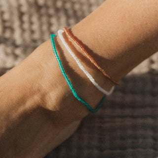 Ka'anapali Frosted Glass Beaded Anklet Set - Pineapple Island