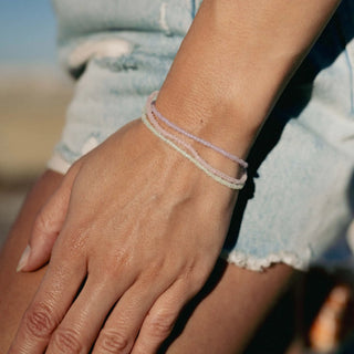 Ka'anapali Frosted Glass Beaded Bracelet Set - Pineapple Island