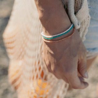 Ka'anapali Frosted Glass Beaded Bracelet Set - Pineapple Island