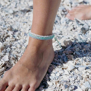 Marley Glass Beaded Anklet Set - Pineapple Island