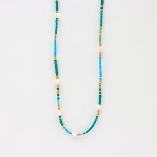 Giada Cinta Pearl Beaded Surf Necklace - Pineapple Island