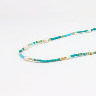 Giada Cinta Pearl Beaded Surf Necklace - Pineapple Island