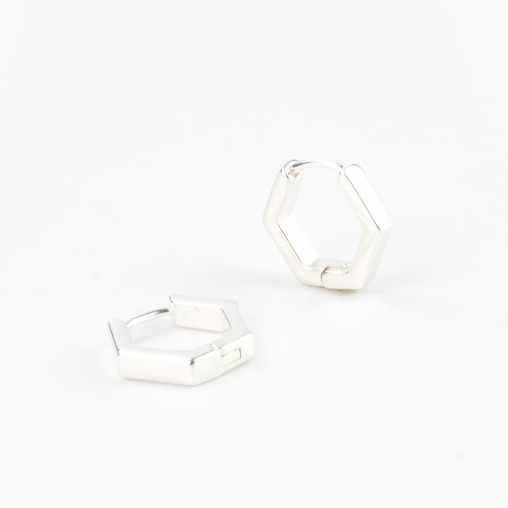 Padma Hexagon Hoop Earrings