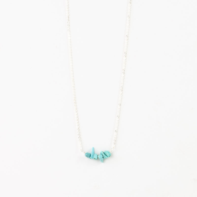 IMPERFECT Asri Turquoise Stone Necklace - Silver Plated - Pineapple Island