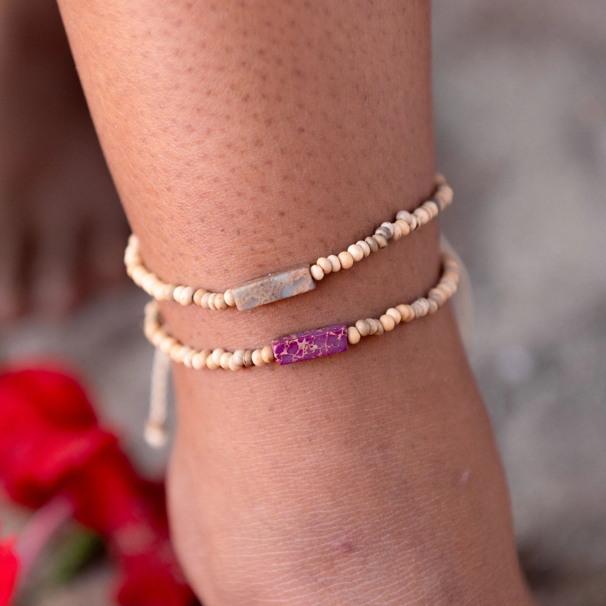 Hapuna Beach Beaded Anklet - Pineapple Island