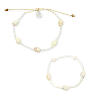 Mini Giada Rahayu Shell Beaded Bracelet Set - Pineapple Island