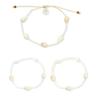Mini Giada Rahayu Shell Beaded Bracelet Set - Pineapple Island