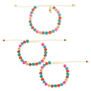 Mini Kelopak Daisy Chain Beaded Bracelet Set - Pineapple Island