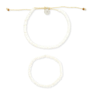 Mini Padangbai Puka Shell Bracelet Set - Pineapple Island