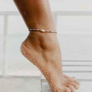 Matira Freshwater Pearl Beaded Anklet - Pineapple Island