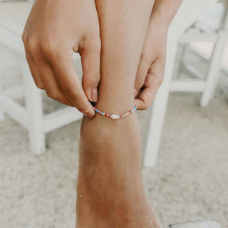 Matira Freshwater Pearl Beaded Anklet - Pineapple Island