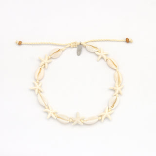 Kahakai Cowrie & Starfish Anklet - Pineapple Island