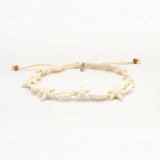 Kahakai Cowrie & Starfish Anklet - Pineapple Island