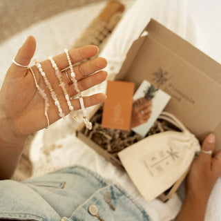 Love is Here Letterbox Gift Set -  Rose Quartz - Pineapple Island