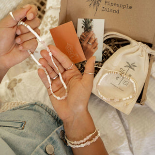 Love is Here Letterbox Gift Set -  Rose Quartz - Pineapple Island