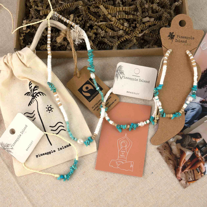 Love is Here Letterbox Gift Set -  Turquoise - Pineapple Island