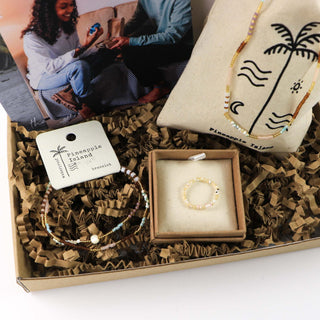 Golden Hour Letterbox Jewellery Gift Set - Pineapple Island