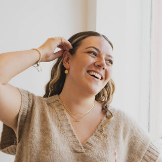 Tiny Huggie Hoop Earrings - Pineapple Island