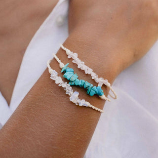 Love is Here Natural Stone Bracelet Set - Pineapple Island