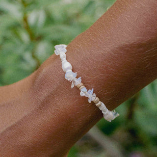 Love is Here Natural Stone, Pearl & Shell Bracelet - Pineapple Island