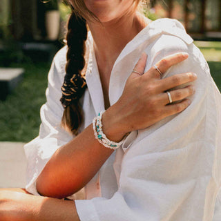 Love is Here Natural Stone, Pearl & Shell Bracelet - Pineapple Island