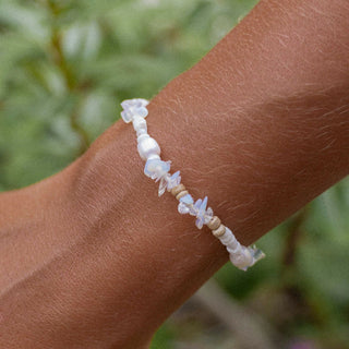 Love is Here Natural Stone, Pearl & Shell Bracelet - Pineapple Island