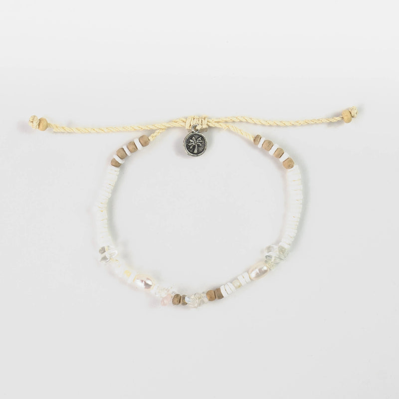 White hot sale shell anklet