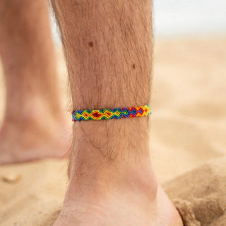 Just Like Us Pride Leme Surf Anklet Rainbow Edition - Pineapple Island