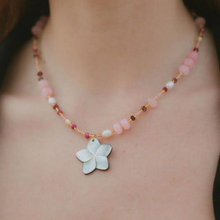 Summerleaze Beach Beaded Flower Charm Necklace | Limited Edition of 5 Pineapple Island