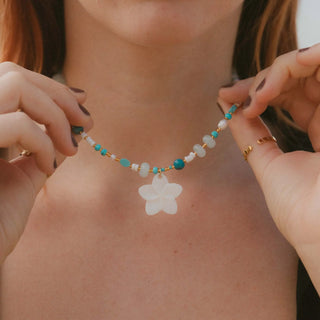Kynance Cove Beaded Flower Charm Necklace | Limited Edition of 5 Pineapple Island