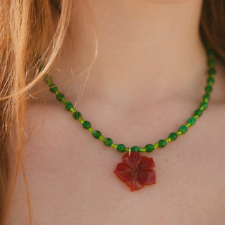 Mabon Agate Flower Charm Necklace | Limited Edition of 5 Pineapple Island