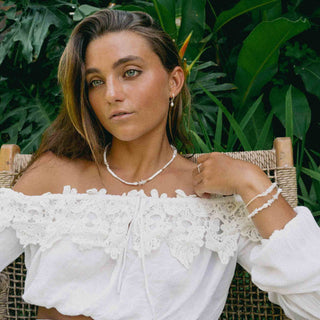 Love is Here Natural Stone, Pearl & Shell Necklace - Pineapple Island