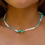 "Love is Here" Natural Stone, Pearl & Shell Necklace - Pineapple Island