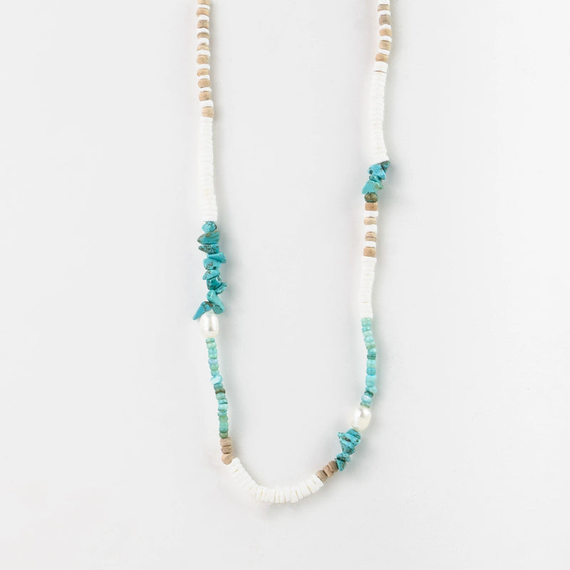 Love is Here Natural Stone, Pearl & Shell Necklace - Pineapple Island
