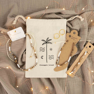 Medium Organic Cotton Gift Bag (fits 5+ Products) - Pineapple Island