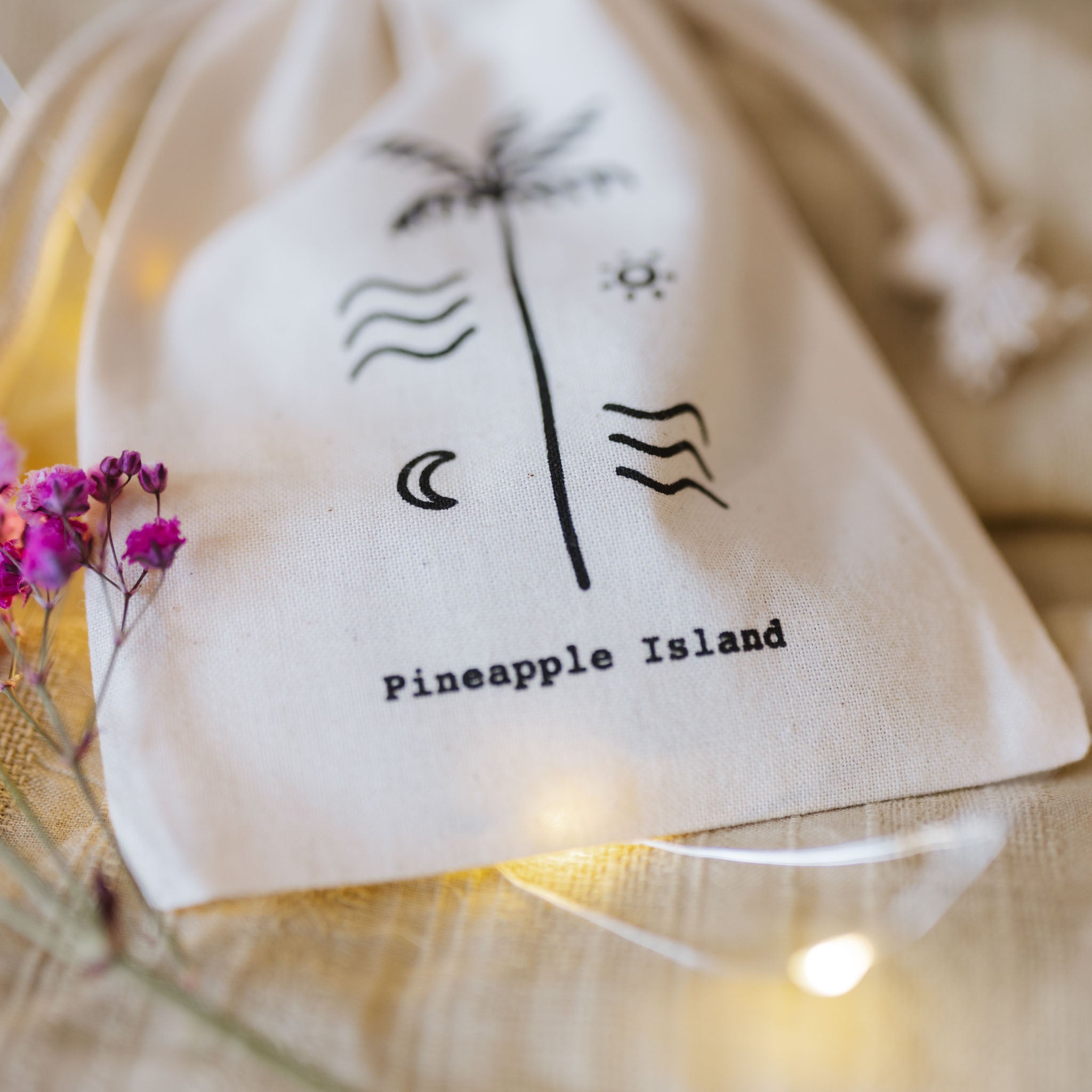 Small Organic Cotton Bag (fits 2-3 products) - Pineapple Island