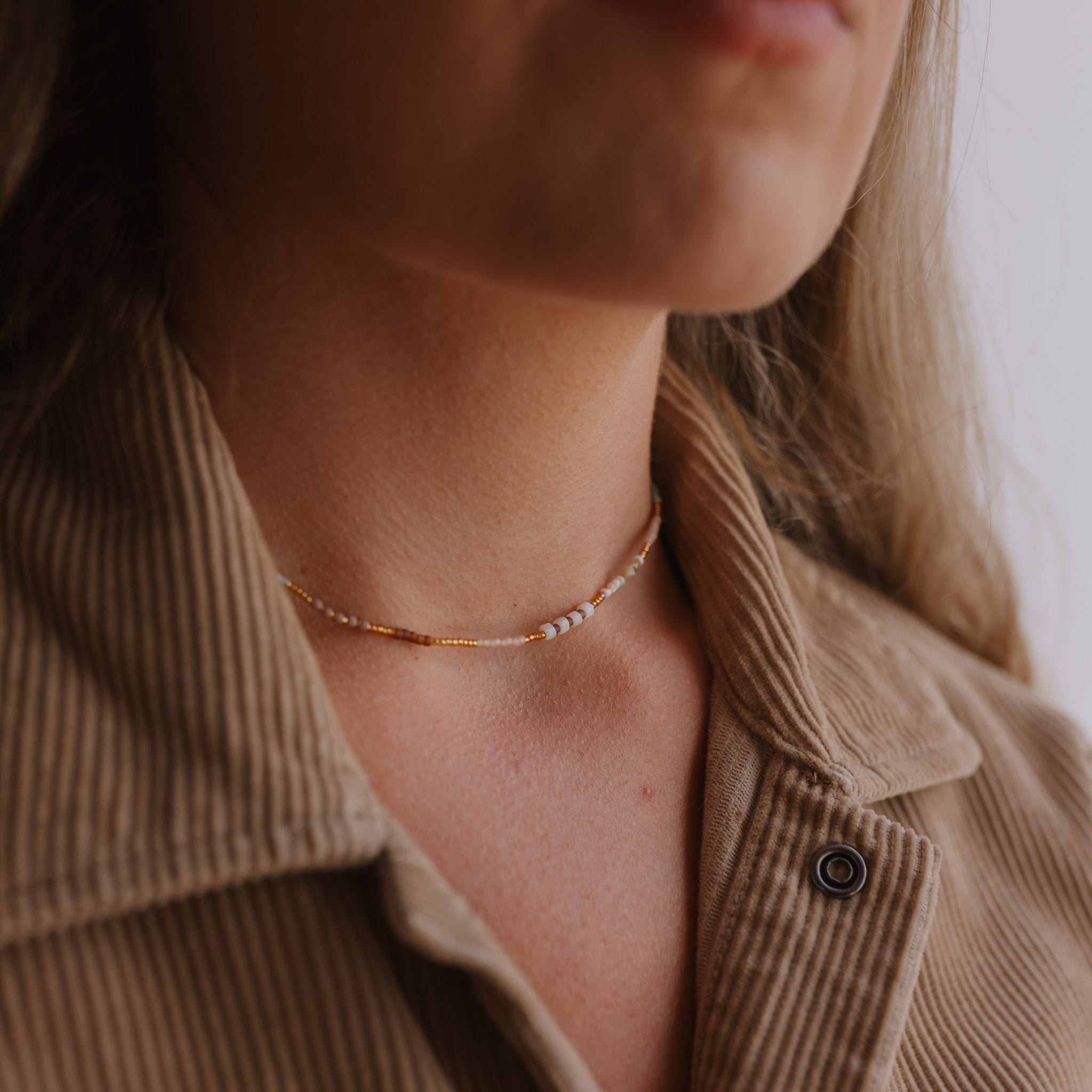 Alam Dainty Beaded Necklace