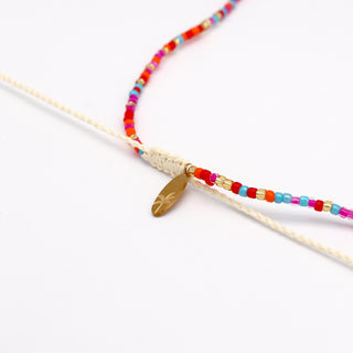 Senja Pink Beaded Pearl Necklace