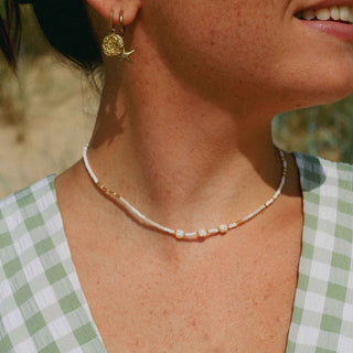 Pasir Mother of Pearl Beaded Necklace - Pineapple Island
