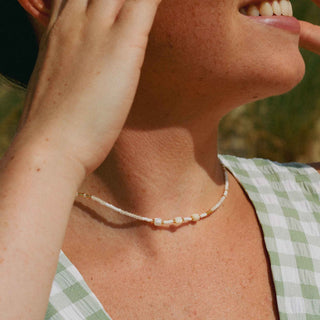 Pasir Mother of Pearl Beaded Necklace - Pineapple Island