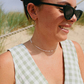 Pasir Mother of Pearl Beaded Necklace - Pineapple Island