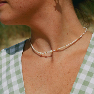 Pasir Mother of Pearl Beaded Necklace - Pineapple Island