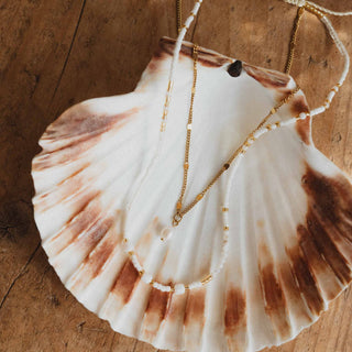 Voyage White & Gold Necklace Duo