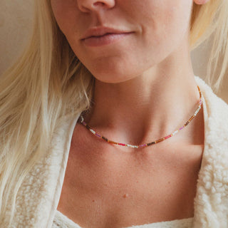 Berkilau Warm Tone Beaded Necklace