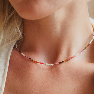 Berkilau Warm Tone Beaded Necklace