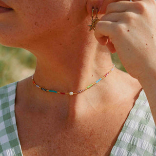 Berpesta Colourful Beaded Necklace - Pineapple Island