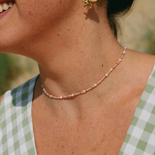 Surya Golden Beaded Necklace - Pineapple Island