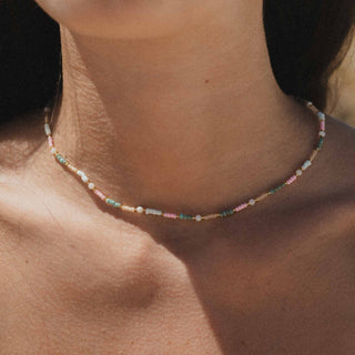 Kemboja Pastel Beaded Necklace - Pineapple Island
