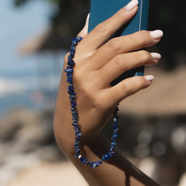 Mala Gemstone Phone Strap - Lapis Lazuli - Pineapple Island