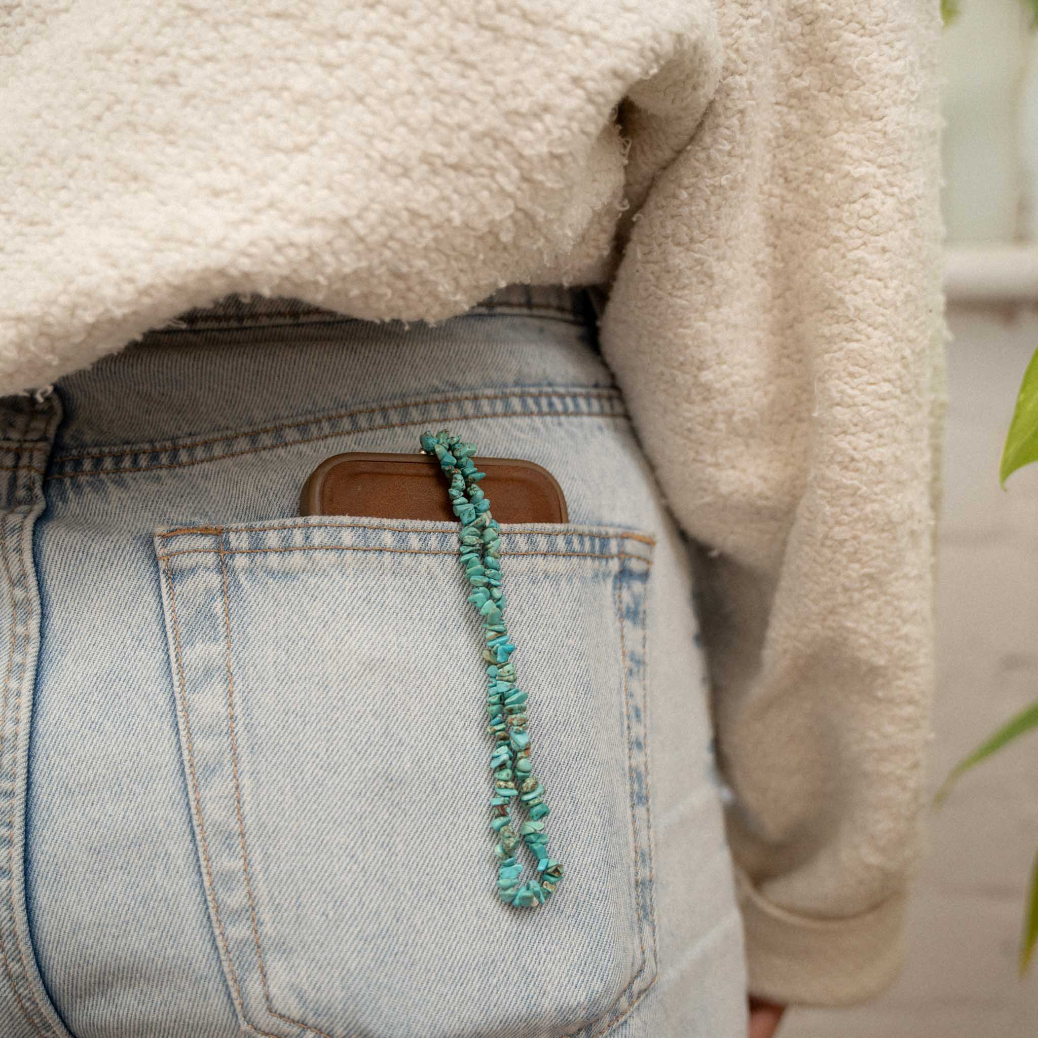 Mala Gemstone Phone Strap - Turquoise